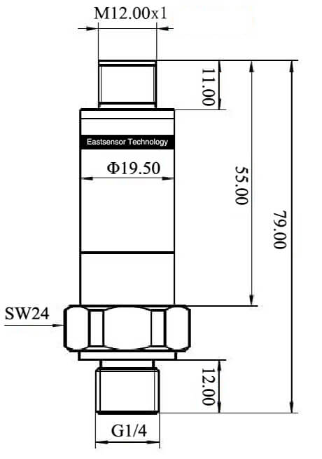 Pressure Sensor Electrical Connection-M12
