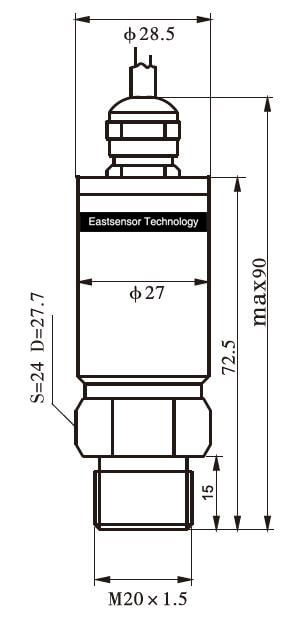 Pressure Sensor Electrical Connection-Water Proof Cable