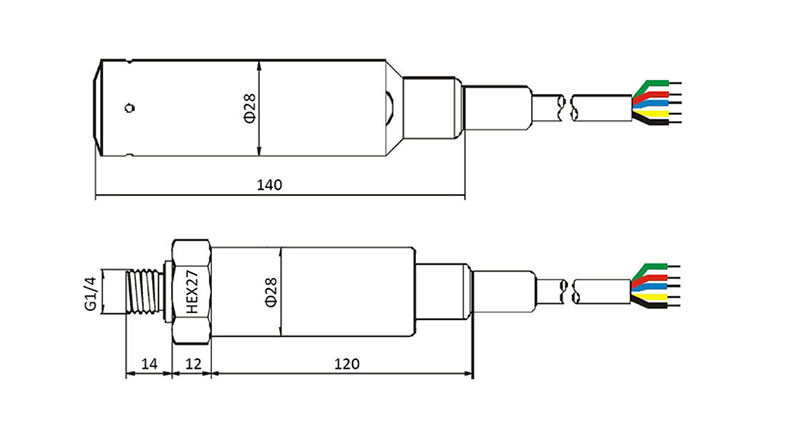 ESL040T Temperature Liquid Level Transmitters drawing