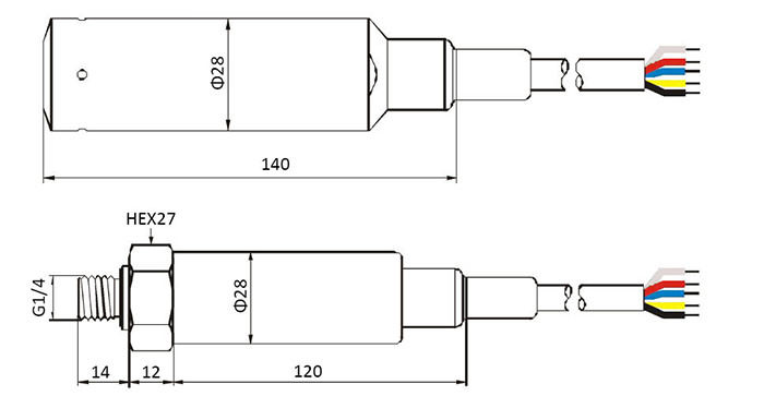 ESL048 Digital Liquid Level Transmitter drawing