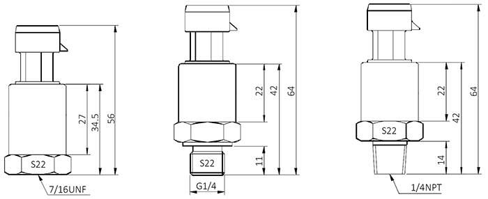 EST3110 Air Compressor Pressure Transmitters drawing