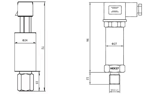 EST3122 Heat Pump Pressure Transducers drawing 2