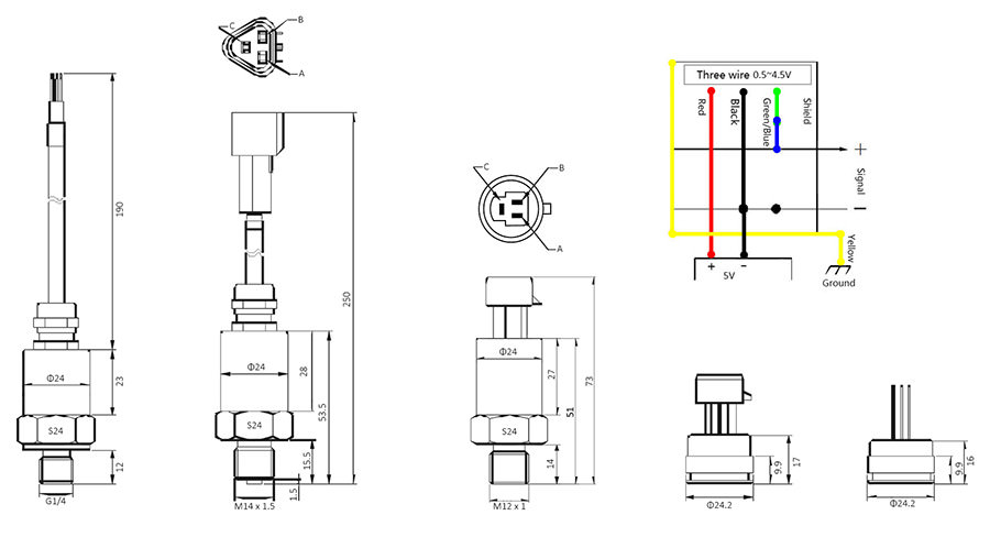 EST3130 Automotive Pressure Transducers drawing2