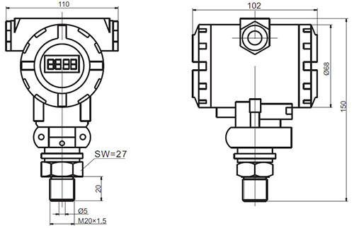 EST320 Explosion Proof Piezoresistive Pressure Transmitters eastsensor