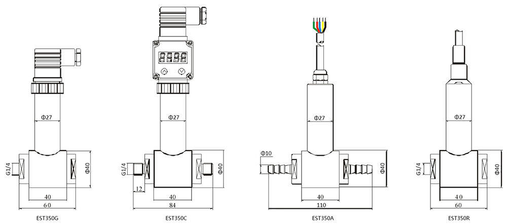 EST350 Differential Pressure Transmitters drawing 2