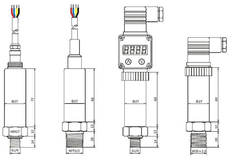 EST370 Absolute Pressure Transmitters drawing 2