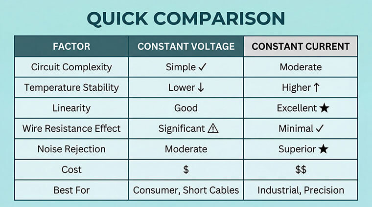 Constant Voltage vs Constant Current-compare