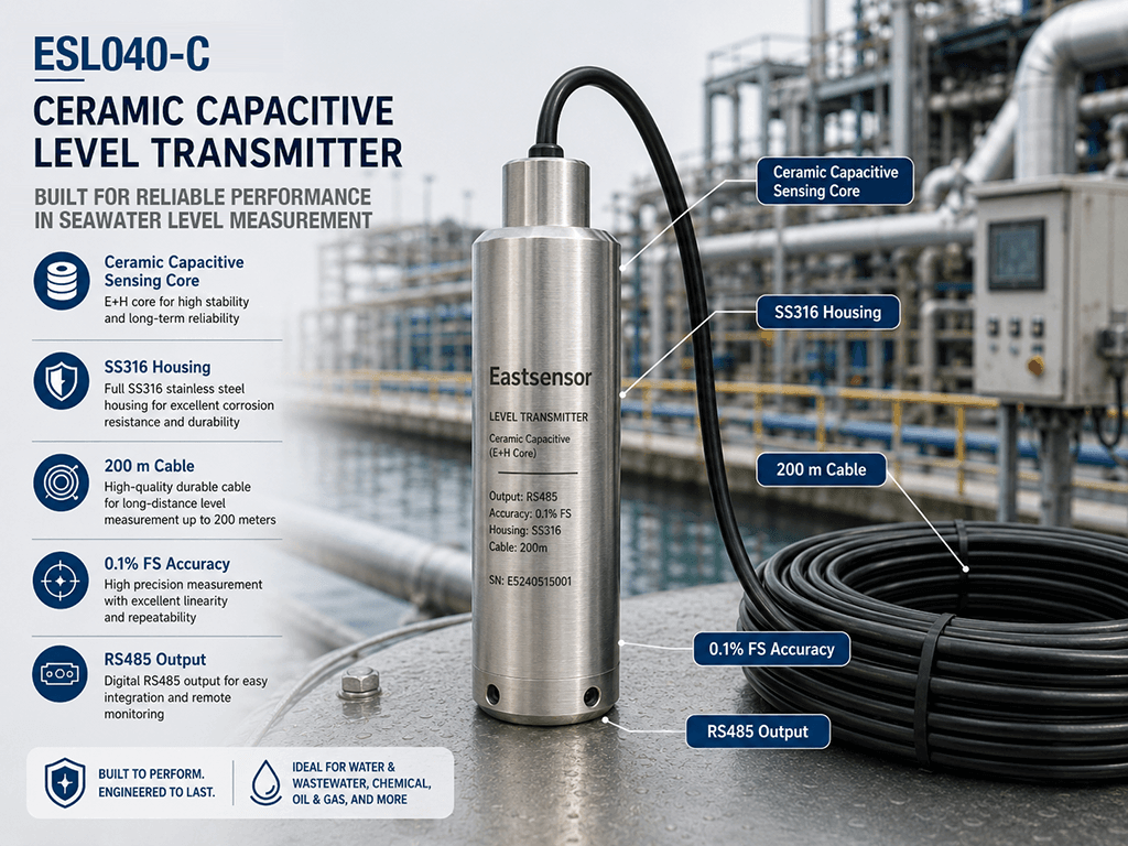 Level Transmitter for Sea Water-ESL040-C-eastsensor