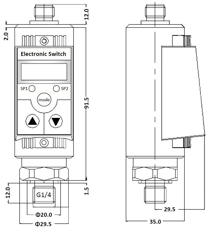 ESS201 Intelligent Pressure Switch drawing