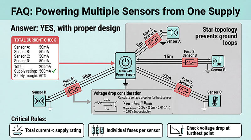 FAQ-Can I power multiple pressure sensors from one power supply