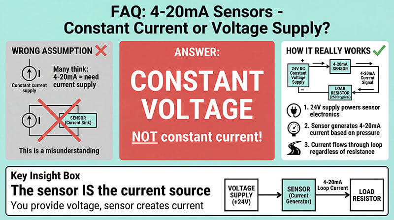 FAQ- Do 4-20mA sensors need constant current or constant voltage power supply