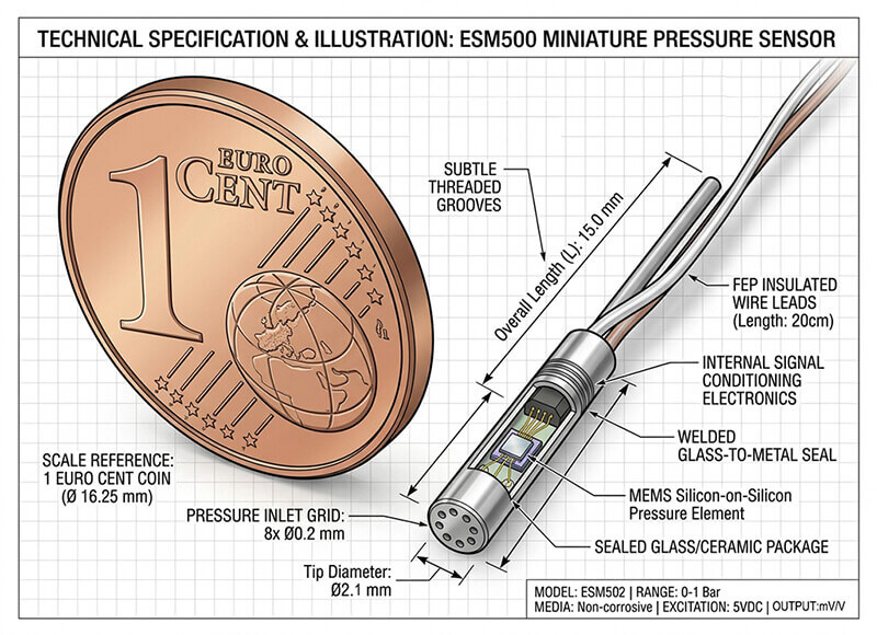 Miniature Pressure Sensor-ESM502 details views