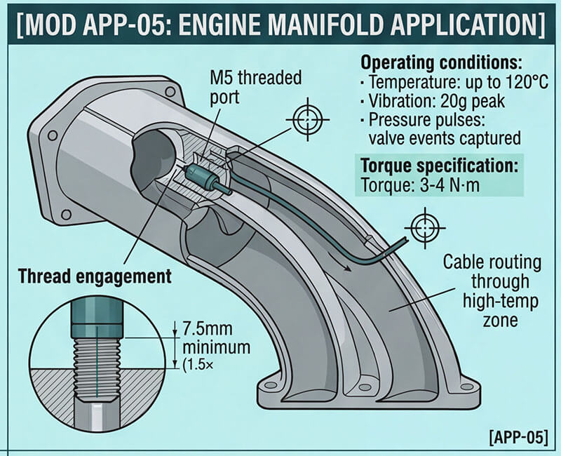 Miniature Pressure Transducer Application-Engine manifold