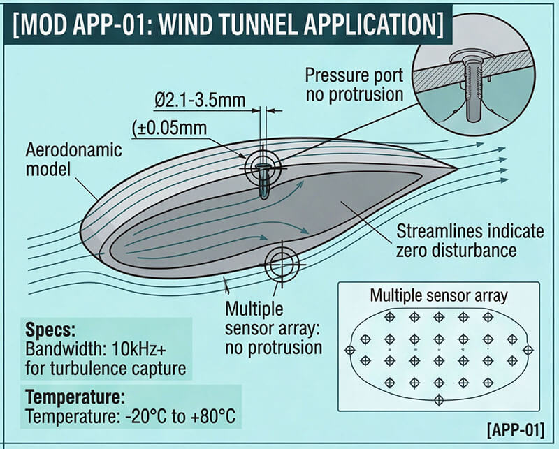 Miniature Pressure Transducer Application-Wind Tunnel Testing