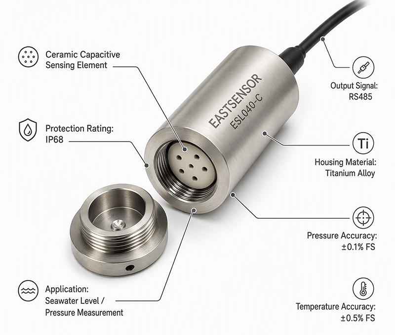 Seawater Level Sensor Guide-ESL040-C-s Seawater Level Sensor-ESL040-C